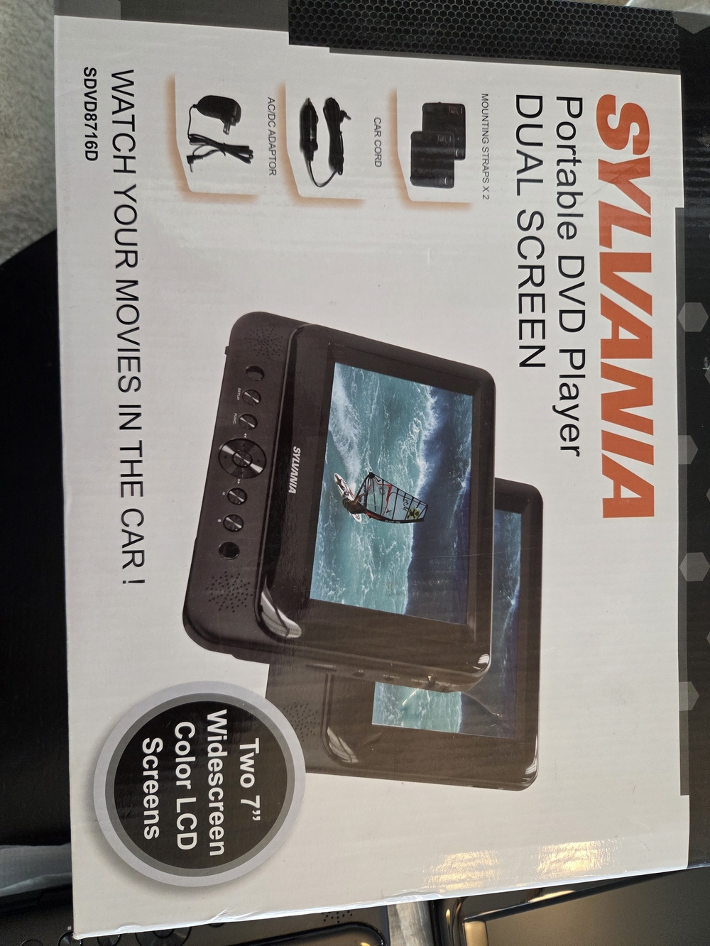 Sylvania Portable Dual-Screen DVD Player - Black